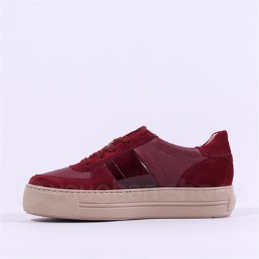Paul Green Platform Laced Trainer - Wine Combi